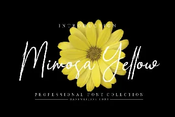 Mimosa Yellow Script font