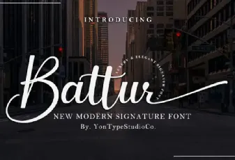 Battur – Modern Signature font