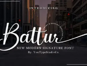Battur – Modern Signature font