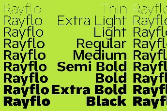 Rayflo Family font