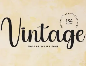 Vintage Script Typeface font