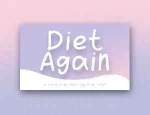 Diet Again font