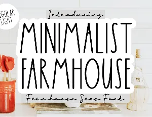 Minimalist Farmhouse DEMO font