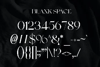 Blank Space font