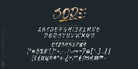 Sore font