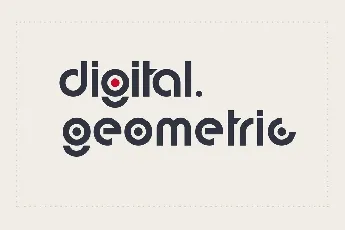 Digital Geometric font