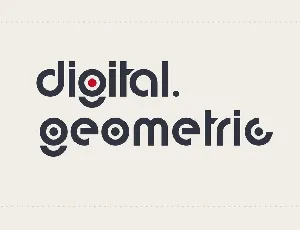 Digital Geometric font