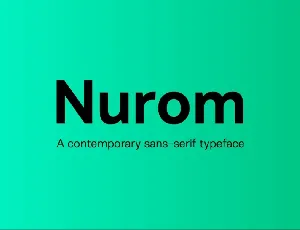 Nurom font