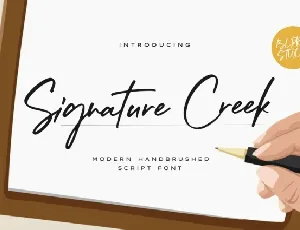 Signature Creek font