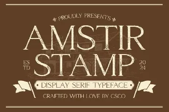 Amstir Stamp font