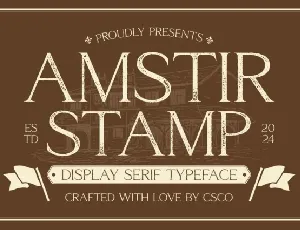 Amstir Stamp font