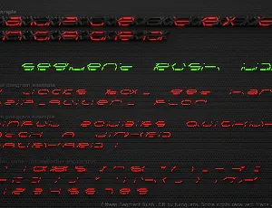 Fifteen Segment Rush LDR font