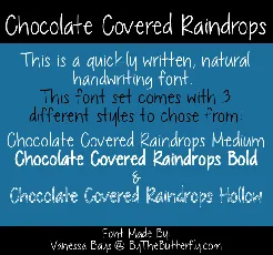 Chocolate Covered Raindrops font