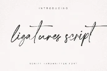 Ligatures Script font