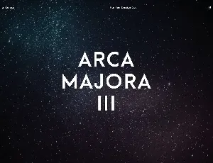 Arca Majora 3 Typeface font