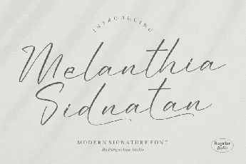 Melanthia Sidnatan font