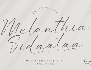 Melanthia Sidnatan font