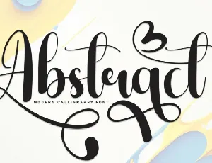 Abstract Script font