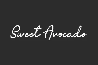 Sweet Avocado Demo font