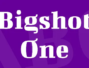 Bigshot One font