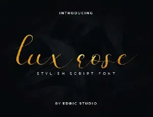 Lux Rose Stylish Script font