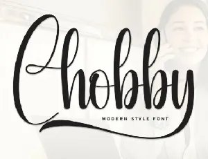 Chobby Script font