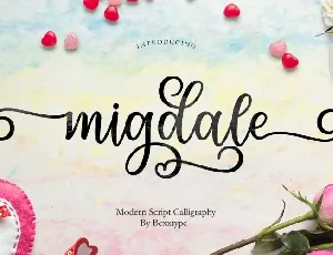 Migdale Calligraphy font