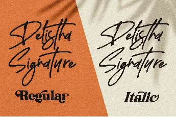 Delistha Signature font