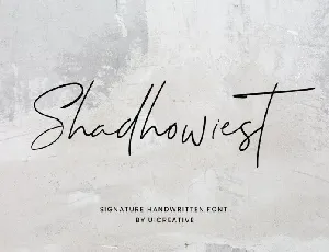 Shadhowiest font