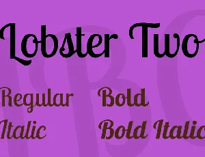 Lobster Two font