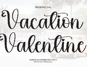 Vacation Valentine font