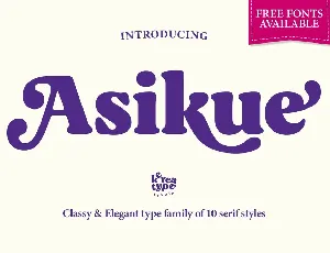 Asikue Trial font