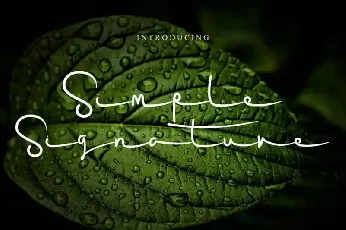 Simple Signature Script font