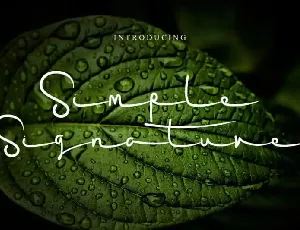 Simple Signature Script font