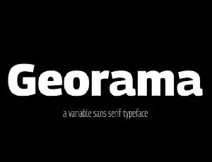 Georama Sans Serif font