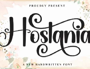 Hostania Script font