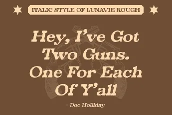 Lunavie Rough font