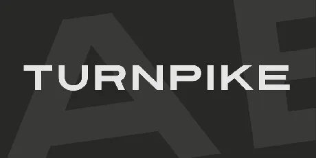 Turnpike font