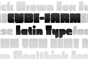 CubeFarm_Latin font