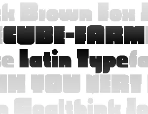CubeFarm_Latin font