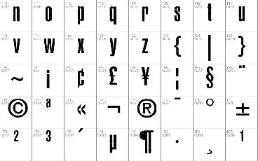 ASPHALTIC GRAIN CONDENSED PERSO font