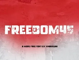 Freedom 45 font