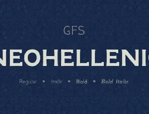 NeoHellenic Serif font