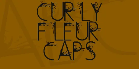 Curly Fleur Caps font