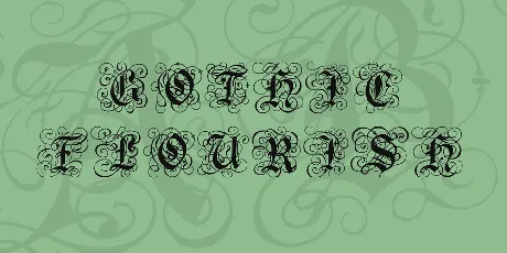 Curly Fleur Caps font