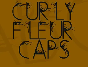 Curly Fleur Caps font