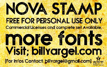 NOVA STAMP font