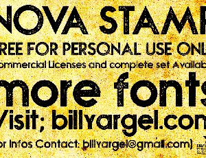 NOVA STAMP font