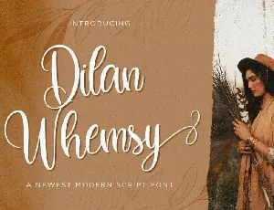 Dilan Whemsy Calligraphy font