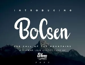 Bolsen Script font